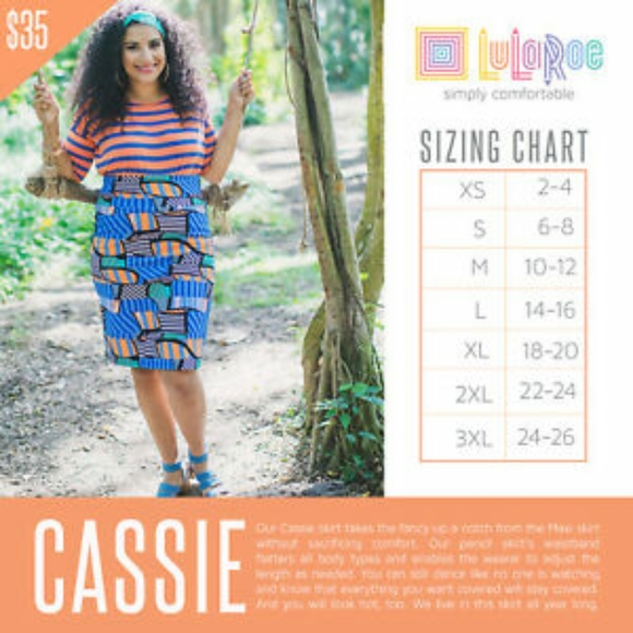 NWT XL LULAROE CASSIE SKIRT - Picture 4 of 4
